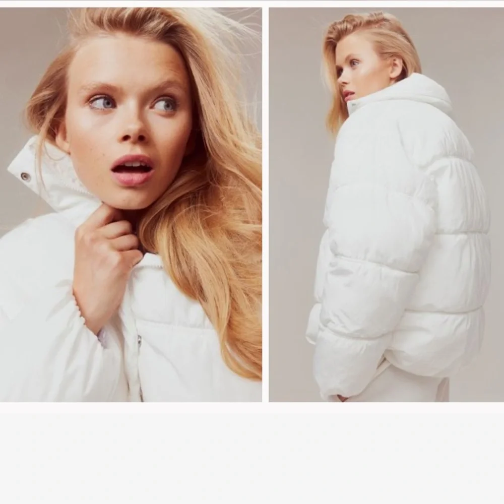 NWT • H&M • White Zip Up Puffer Coat - Picture 3 of 12